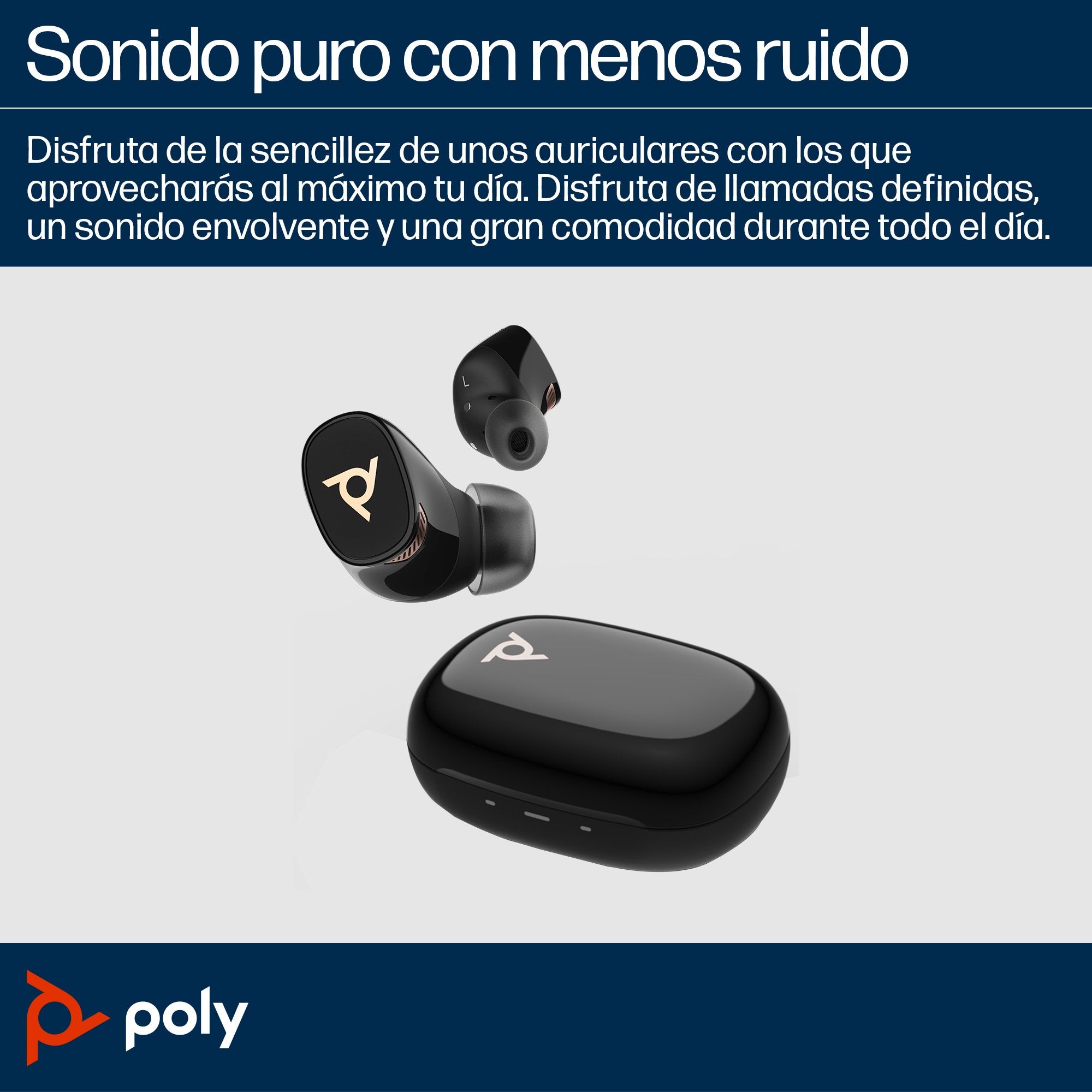EAN 198122945344 - HP Poly Voyager Free 20 Gray Earbuds +Basic Charge Case Customer Special 1 Inalámbrico Dentro de oído Llam imagen 7