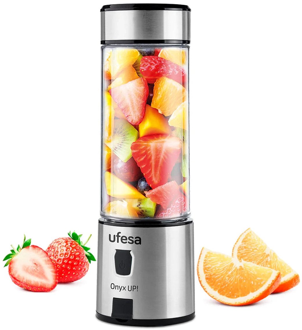 Batidora Pae De Vaso Ufesa Onyx Up 70205652 Vaso De Tritan 6 Cuchillas Carga Usb