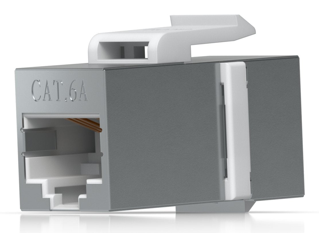 Ubiquiti Uacc-Keystone-Coupler-C6a Pack De 12 Conectores Rj45 Cat6a Para Conectar Cables Ethernet F&Aacute Cilmente. Permite Instalaci&Oacute N A Presi&Oacute N En Un Panel De Conexiones Vac&Iacute O. Compatible Con Uacc-Rack-Panel-Patch-Bl