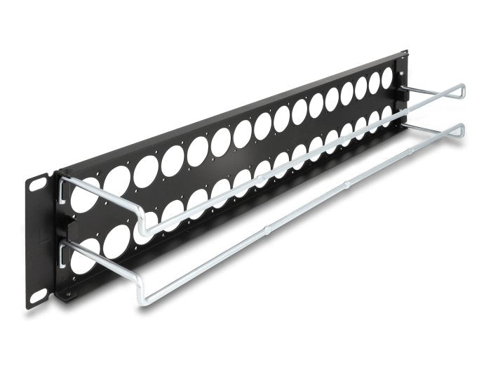 Delock 67057 Patchpanel Tipo-D De 19" Con Alivio De Tensión, 32 Puertos, 2u, Negro