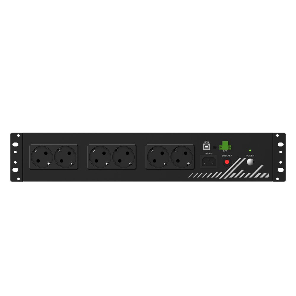 Unidad De Distribución Para Alimentación Phasak Compact 800 Va 9a 8x Schuko Formato Rack 2u