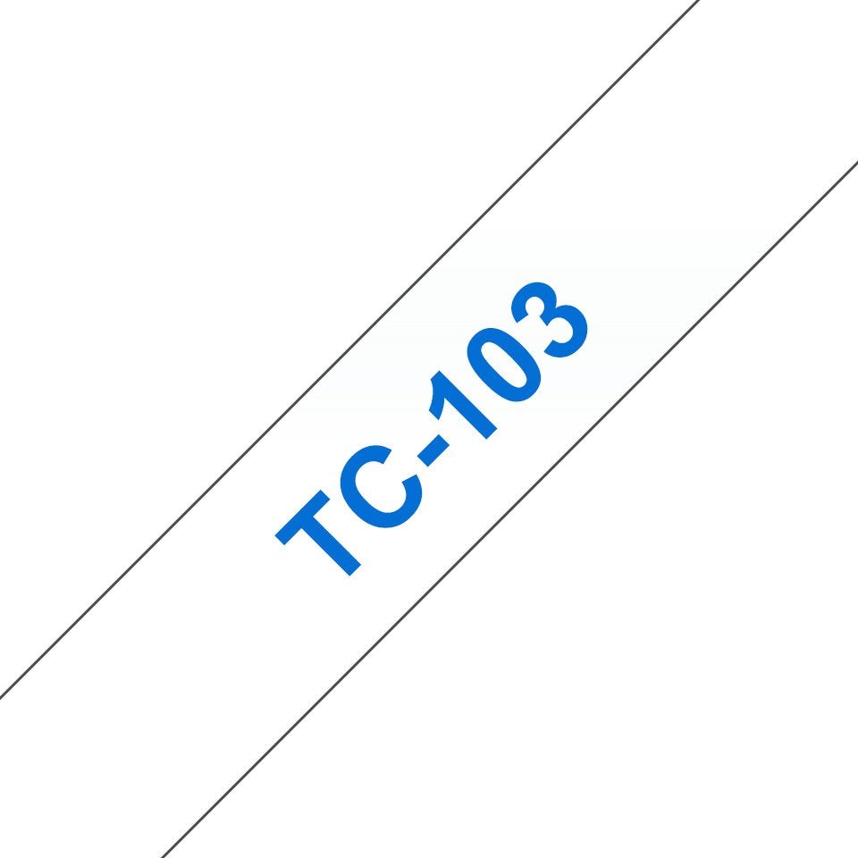 Brother Tc103 - 12 Mm X 7.7 M - Azul A Transparente