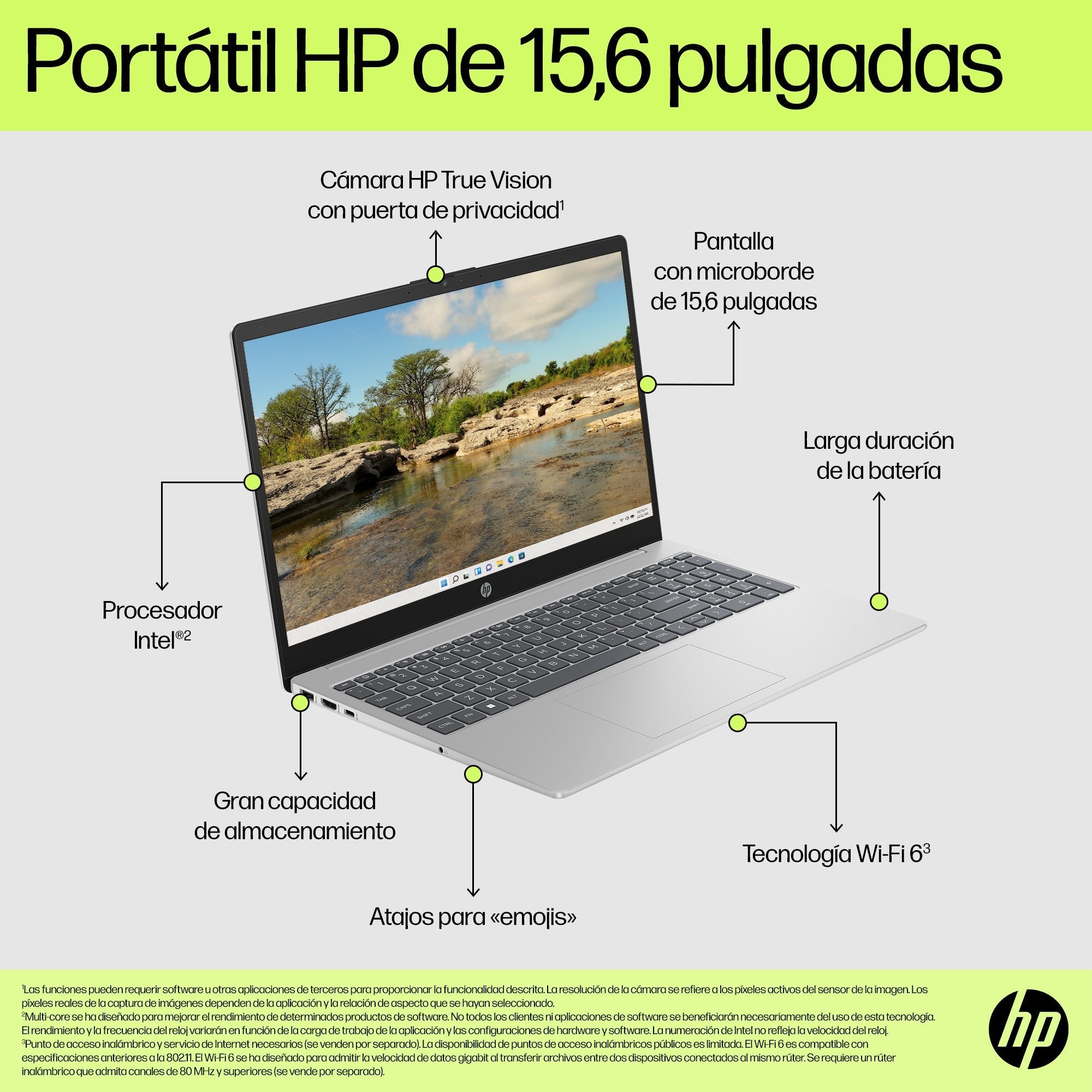 EAN 198990087917 - HP 15-fd0173ns Intel® Celeron® N100 Portátil 39,6 cm (15.6") Full HD 8 GB DDR4-SDRAM 256 GB SSD Wi-Fi 6 (8 imagen 4