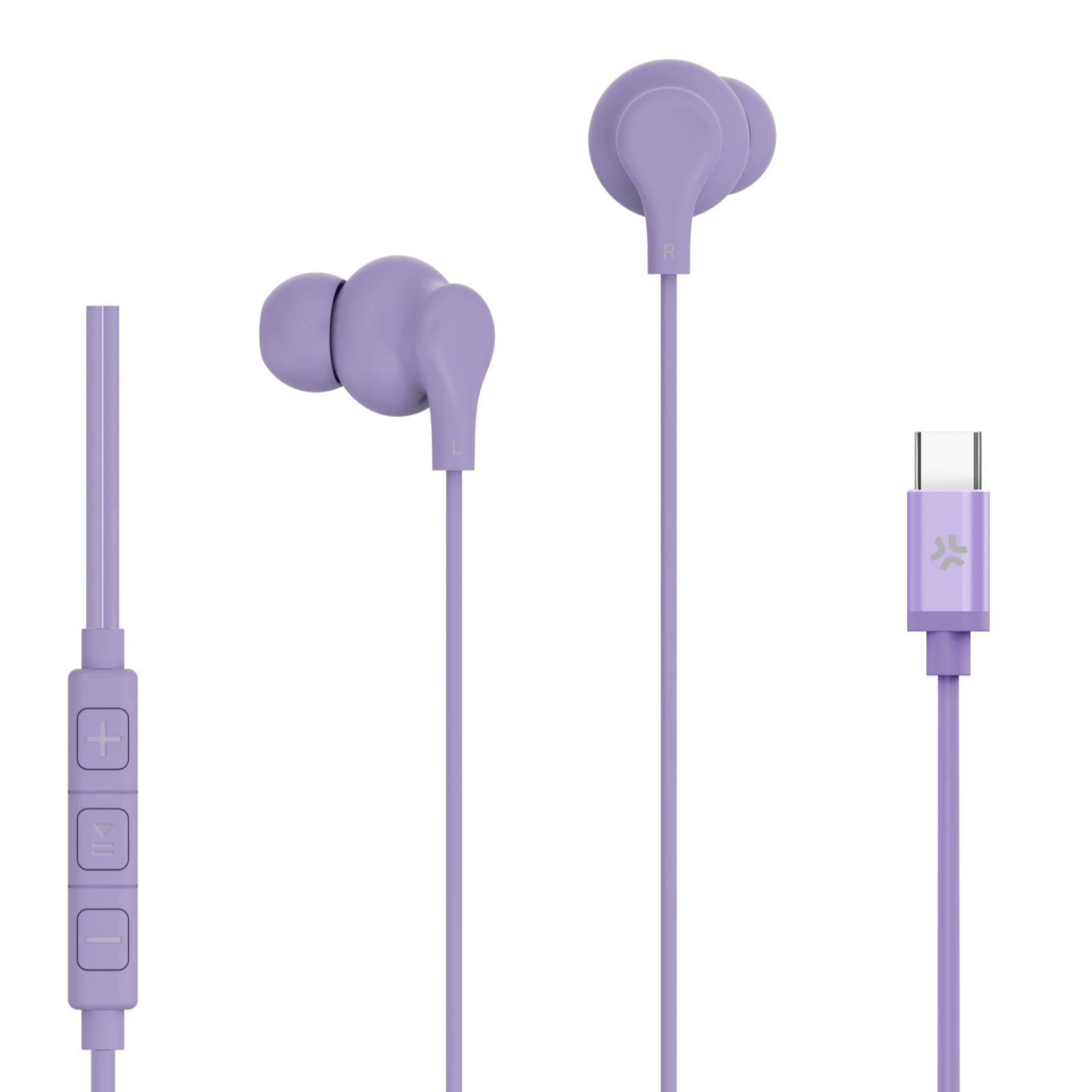 Auriculares Cable Usb-C Morado