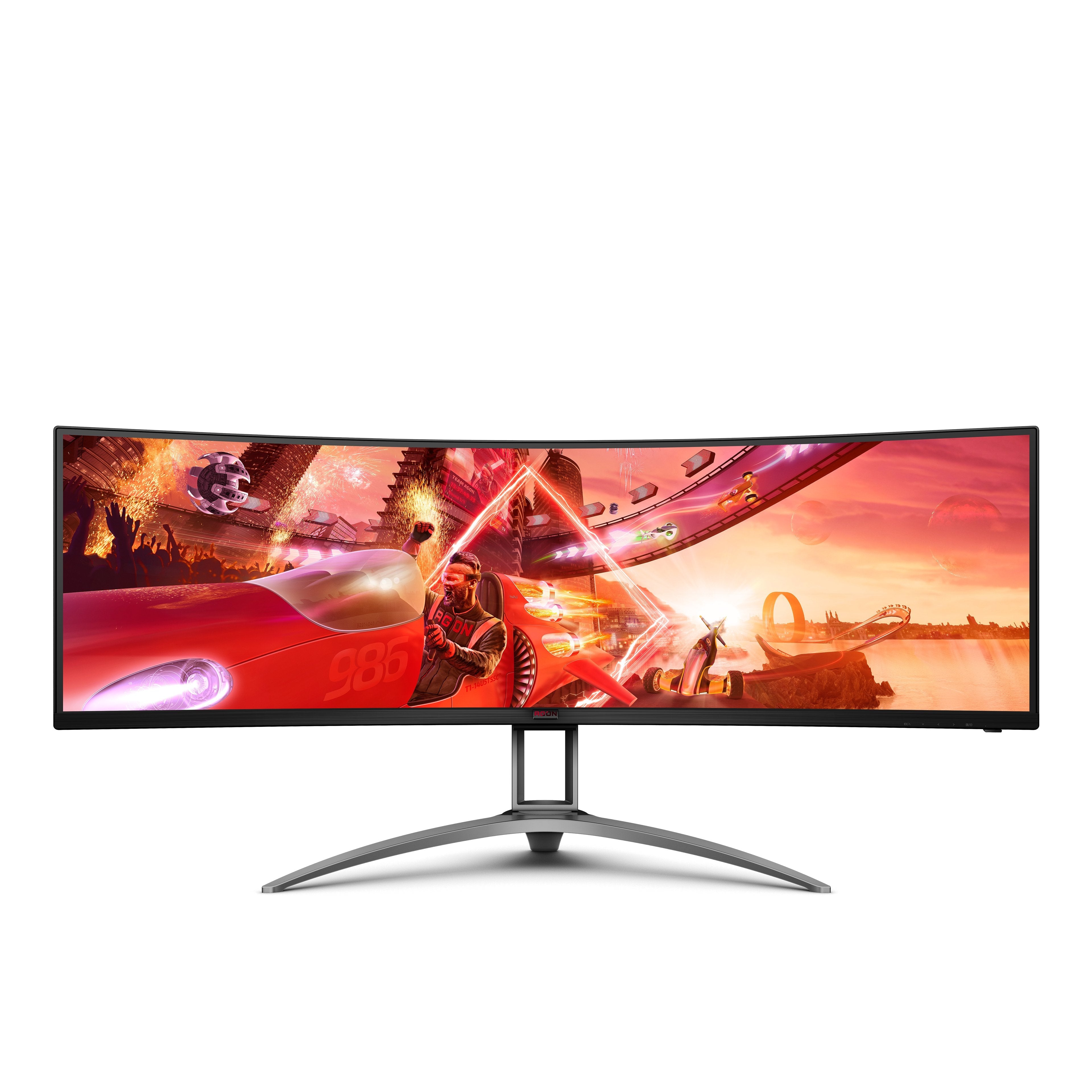 Monitor Gaming Ultrapanorámico Curvo Aoc Agon Ag493ucx2 48.8' Dual Qhd 1ms 165hz Va Multimedia Negro
