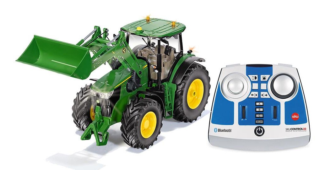 Tractor Siku John Deere 7310r Con Cargador Y Mando