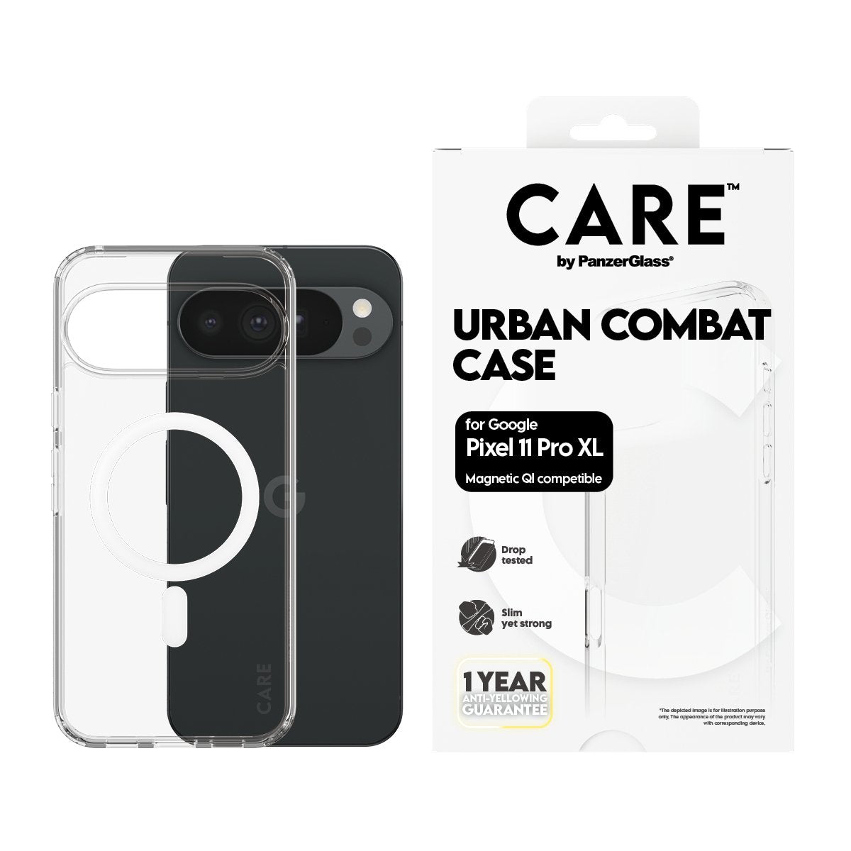 Panzerglass Care Urban Combat Case Transp. Blanco Qi Google Pixel 11 Proxl