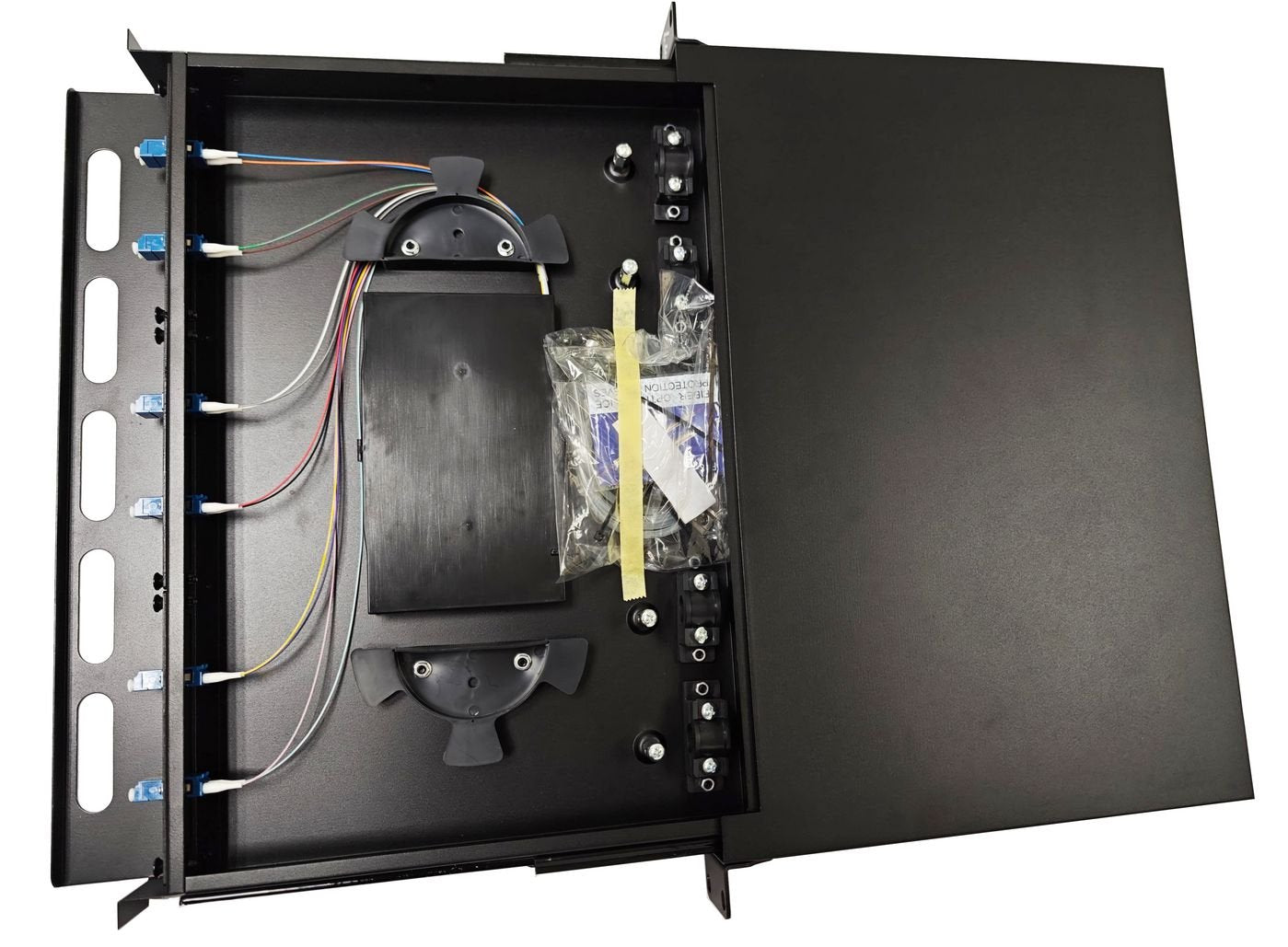 Fiber Optic Sliding Panel  Odf, 1u, Lc, Sm Os2, 12 Cores