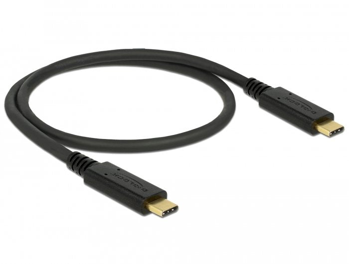 Delock 83042 Cable Usb 3.1 Gen2 C > C E-Marker 3a 0.5m Negro