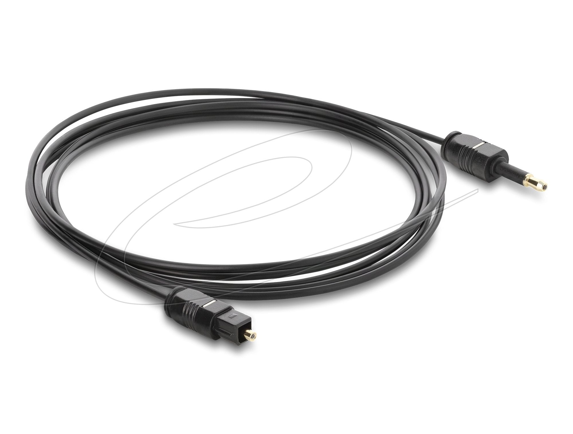 Delock Toslink Cable Mini Toslink 3,5 Mm Stecker Auf Toslink Stecker, Ø 2,2 Mm, 2 M, Schwarz