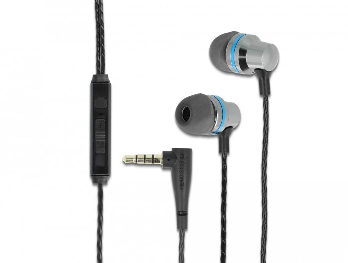 Delock Auriculares Intrauriculares Estéreo De 4 Pines De 3,5 Mm