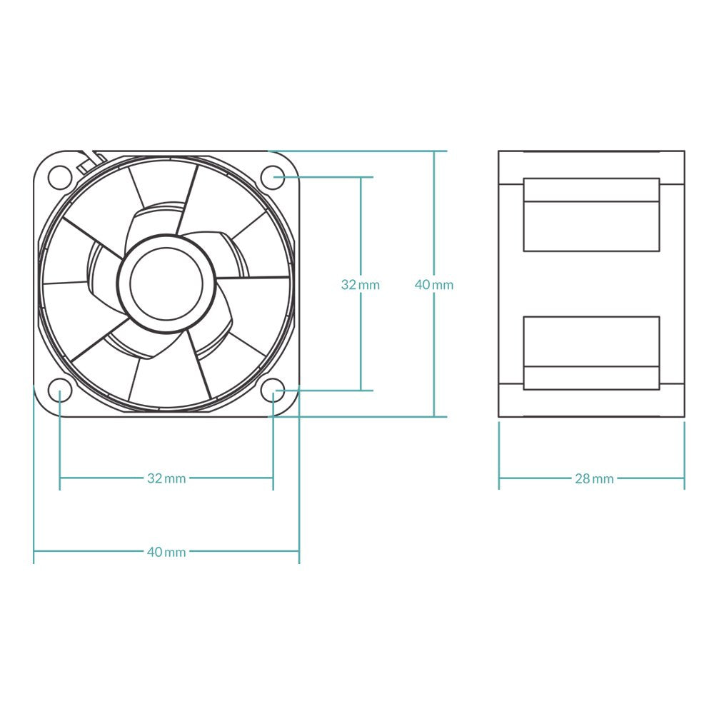 Case Acc Arctic 40x28mm Dc Fan Server 5pcs