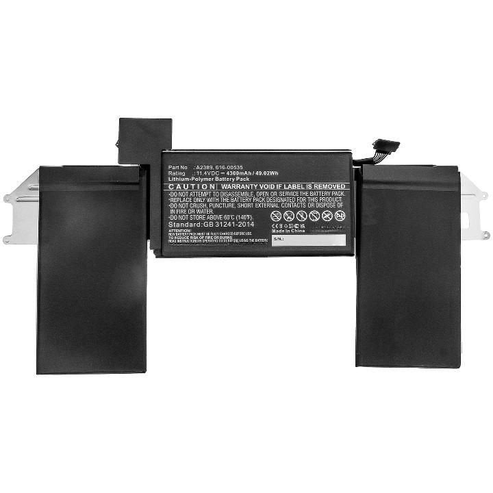 Laptop Battery For Macbook - 49.02wh Li-Polymer 11.4v - 4300mah For Apple Macbook Air 13[Late 2020], Macbook Air 13-Inch A2179 2020, - Warranty: 12m