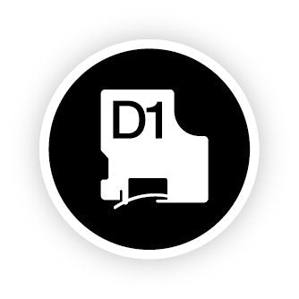 Dymo Cinta De Transferencia Termica D1 40917, Negro Sobre Rojo De 9m, De Plástico