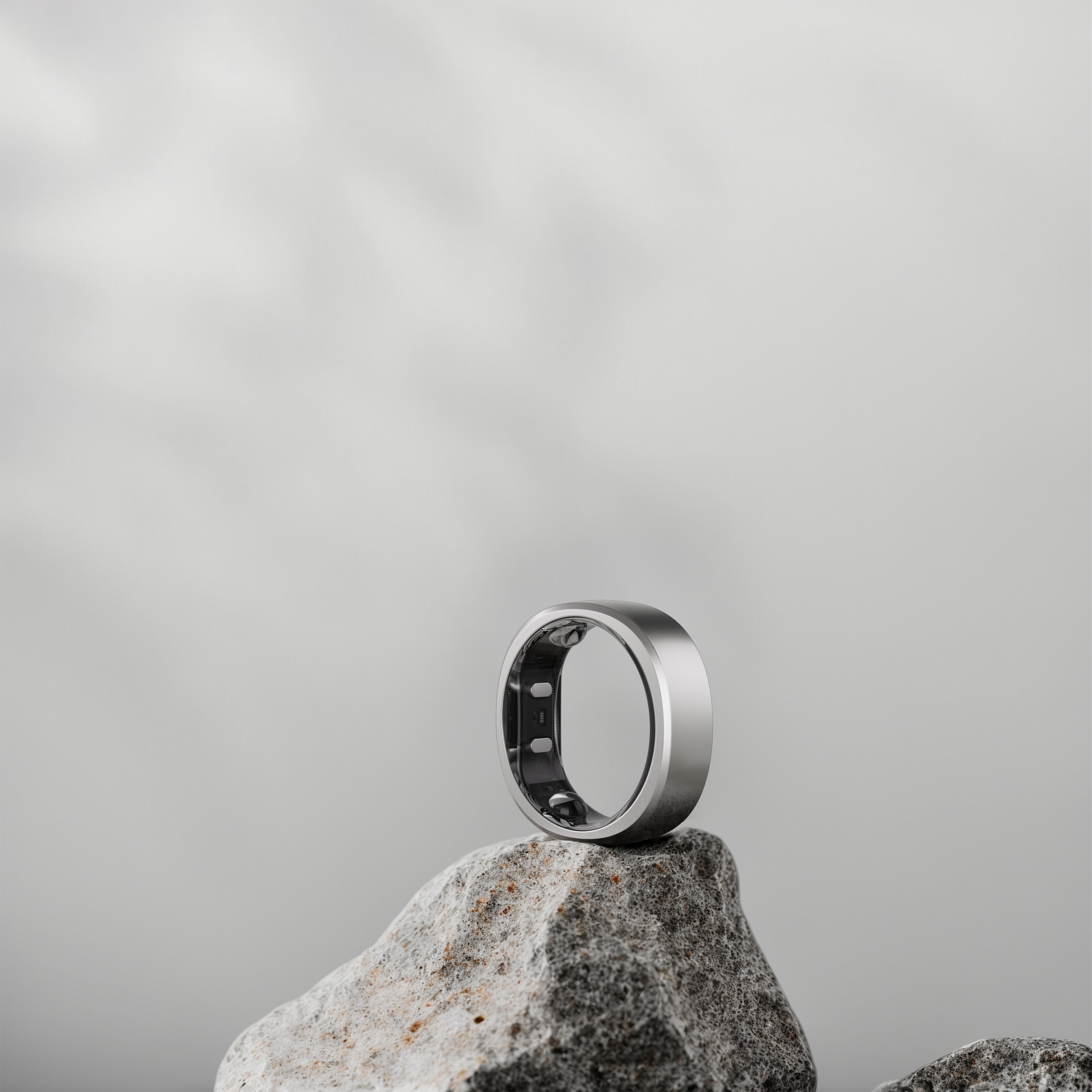Anillo Inteligente Ringconn Gen2 Para Mujeres Y Hombres - Portátil Para El Seguimiento Del Sueño Y La Actividad Física - Frecuencia Cardíaca - Color Plata, Talla 7