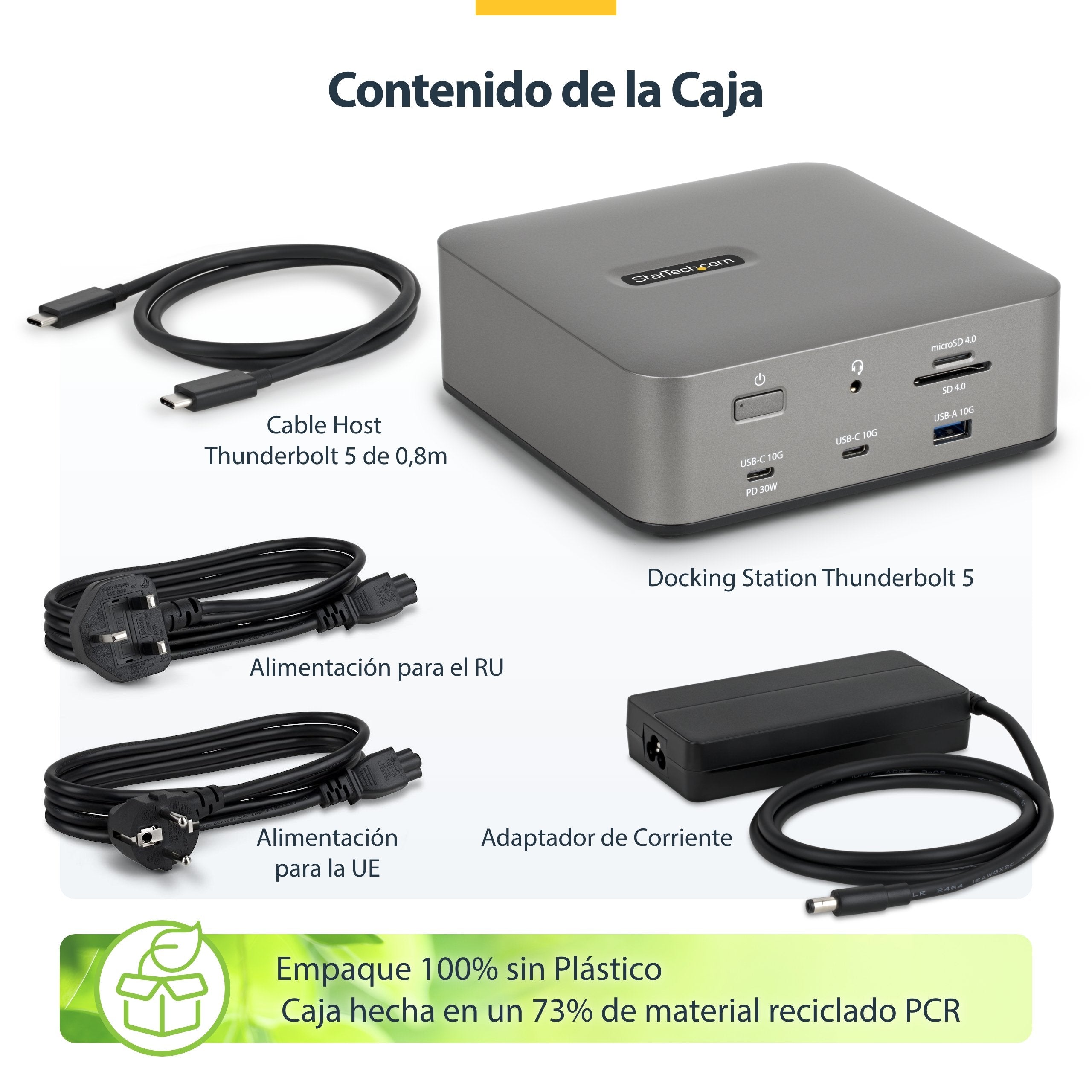 EAN 0065030923118 - StarTech.com 215UE-TB5USB4DOCK base para portátil y replicador de puertos Alámbrico Gris imagen 13