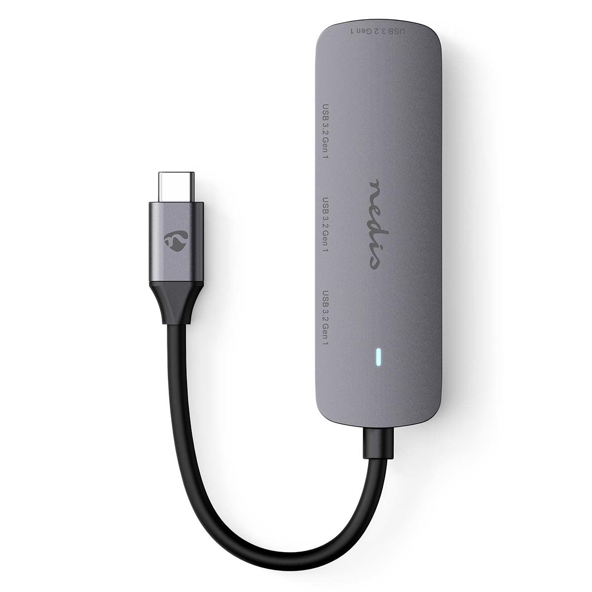 Nedis Ccgb64220gy01 Hub De Interfaz Usb 3.2 Gen 1 [3.1 Gen 1] Type-C 5000 Mbit/S Gris