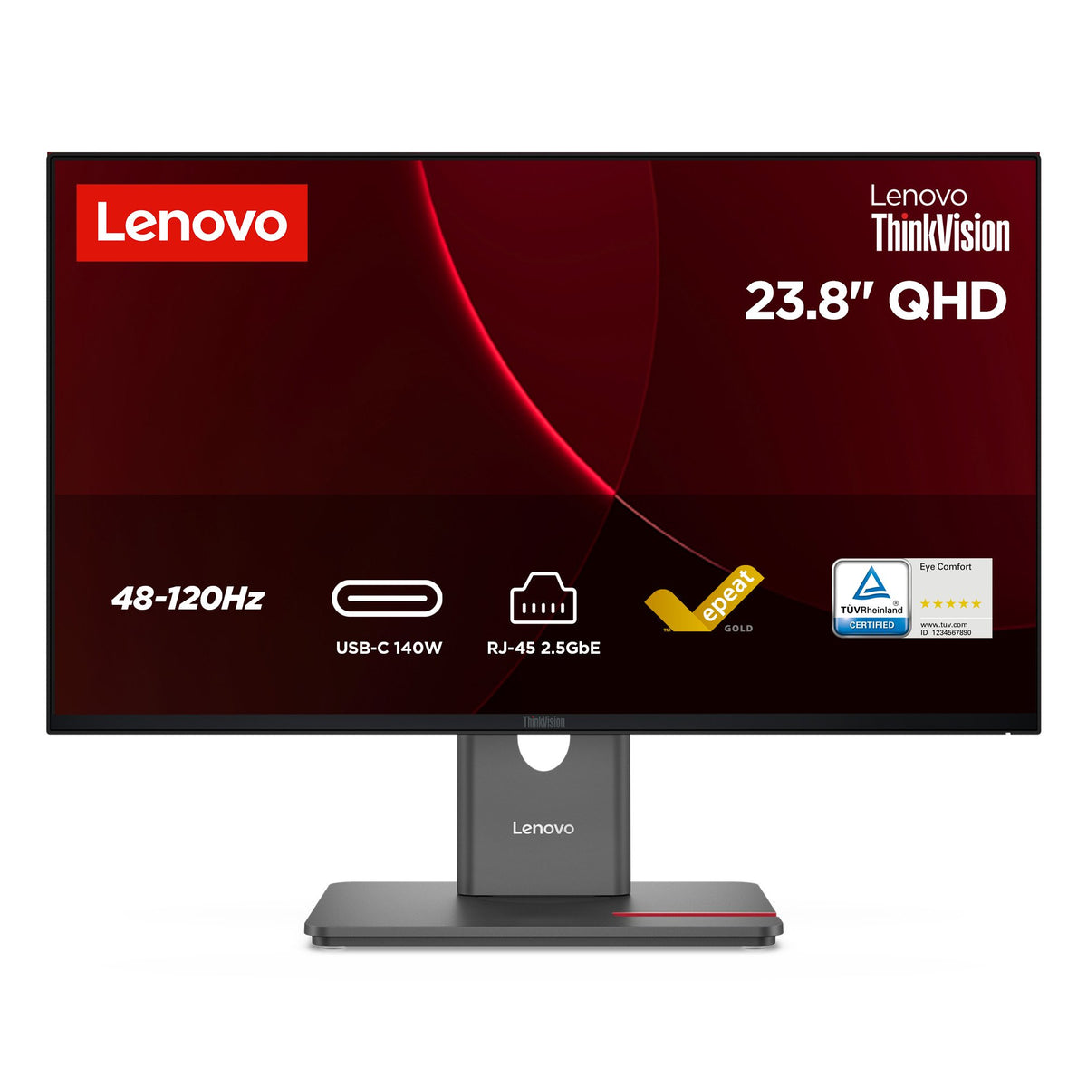 EAN 0198156544872 - Lenovo ThinkVision P24QD-40 pantalla para PC 60,5 cm (23.8") 2560 x 1440 Pixeles Quad HD LCD Negro imagen 1