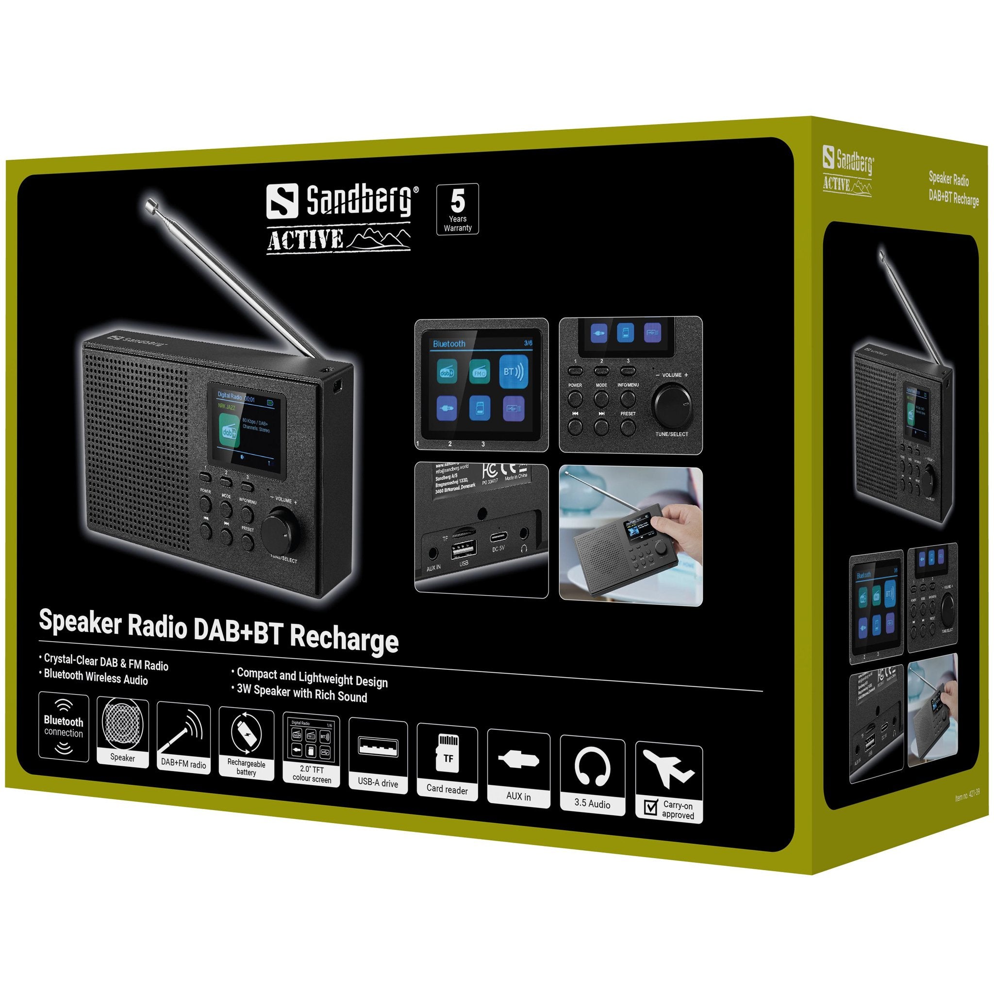 EAN 5705730421396 - Sandberg 421-39 radio Portátil Analógico y digital Negro imagen 8