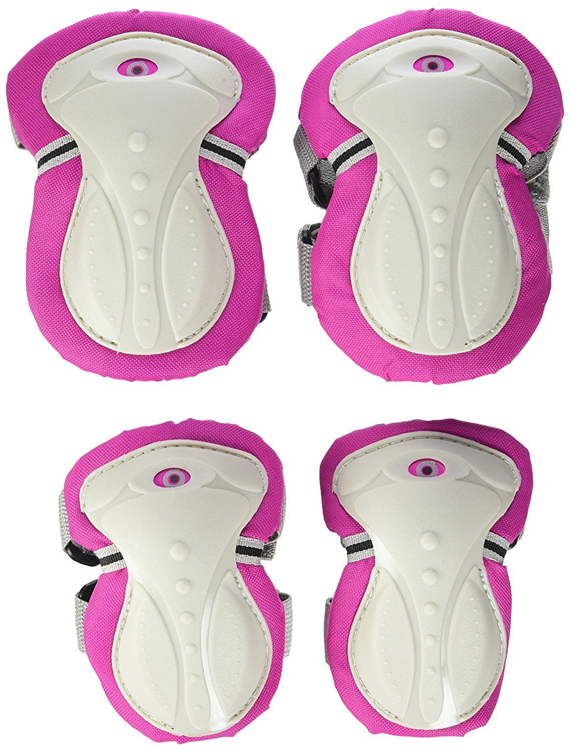 Globber Elbow And Knee Pads Protective Junior  Deep Pink Xs Range B ( 25-50kg ),541-110