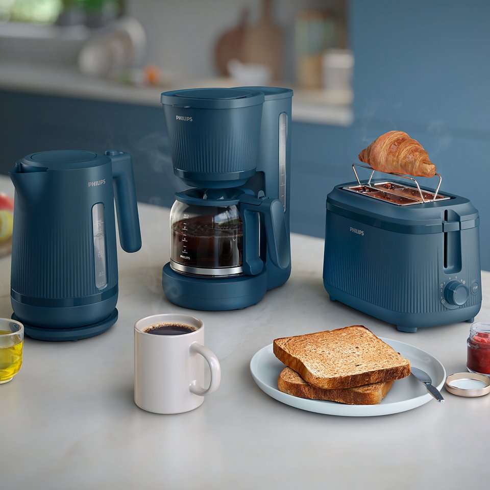 Tostadora Philips Serie 3000 2 Ranuras 900w Azul