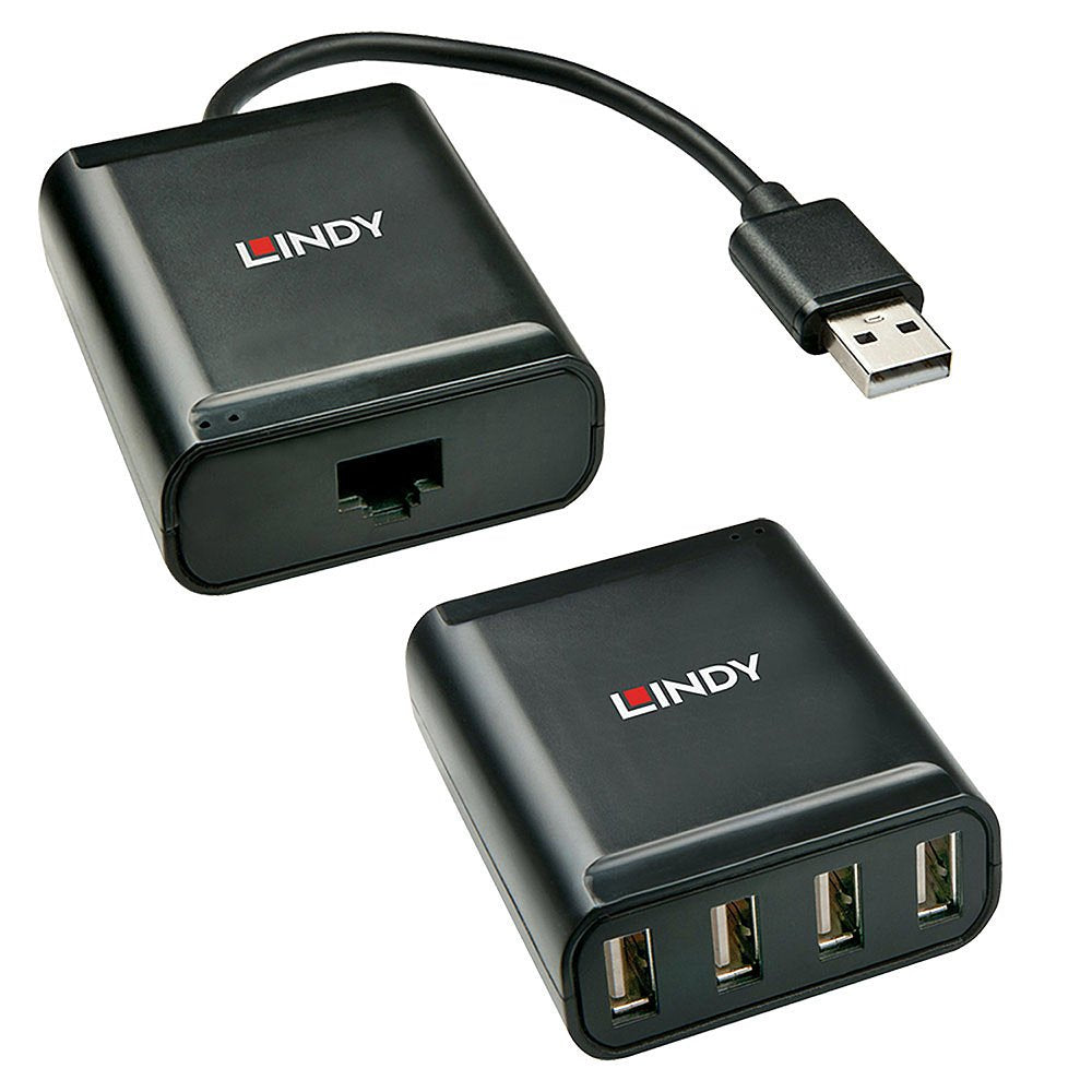 Lindy Extensor Usb 2.0 Cat.5, 4 Puertos, 60m