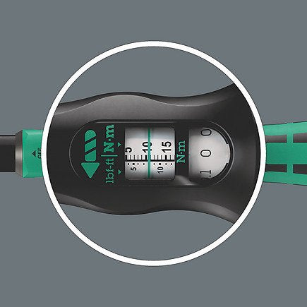 Clave De Par Wera Con Un Cuarto De Click-Torque De Máximo Bloqueo De 6 R/L Negro/Verde, Salida De 1/4 "De Registro De Bits, 2.5 A 25 Nm 05075694001