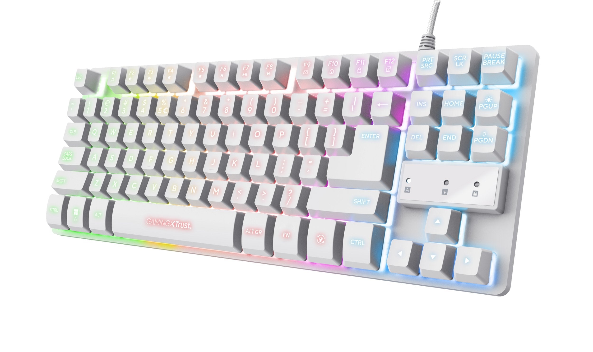 EAN 8713439247374 - Trust GXT 833W THADO teclado Juego USB QWERTY Inglés de EE. UU. Blanco imagen 1