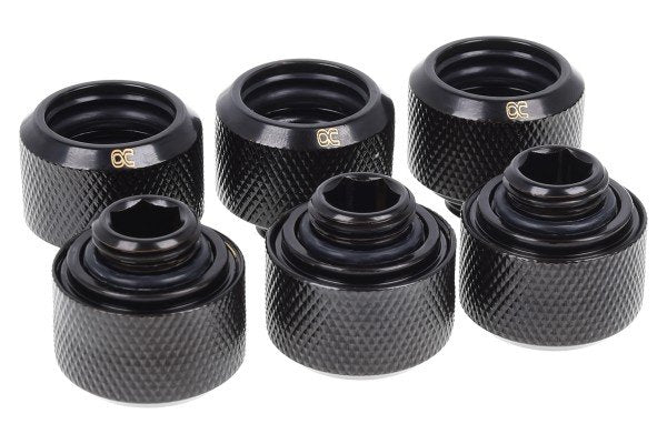 Pack Racores Alphacool 16mm Neg