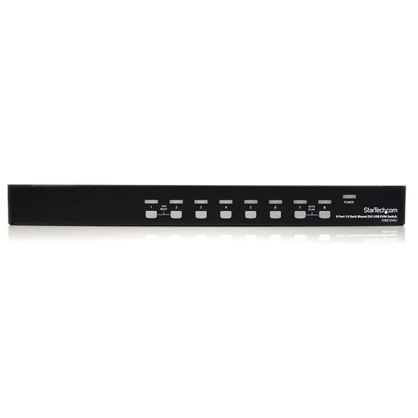 Startech.Com Conmutador Switch Kvm 8 Puertos De Vídeo Dvi Usb 2.0 Usb B - 1u Rack Estante