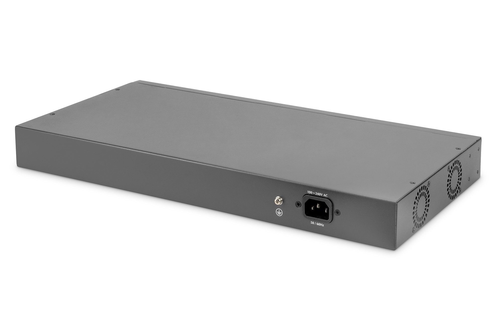 Digitus Dn-95343 Switch No Administrado Fast Ethernet (10/100) Negro, Plata 1u Energía Sobre Ethernet (Poe)