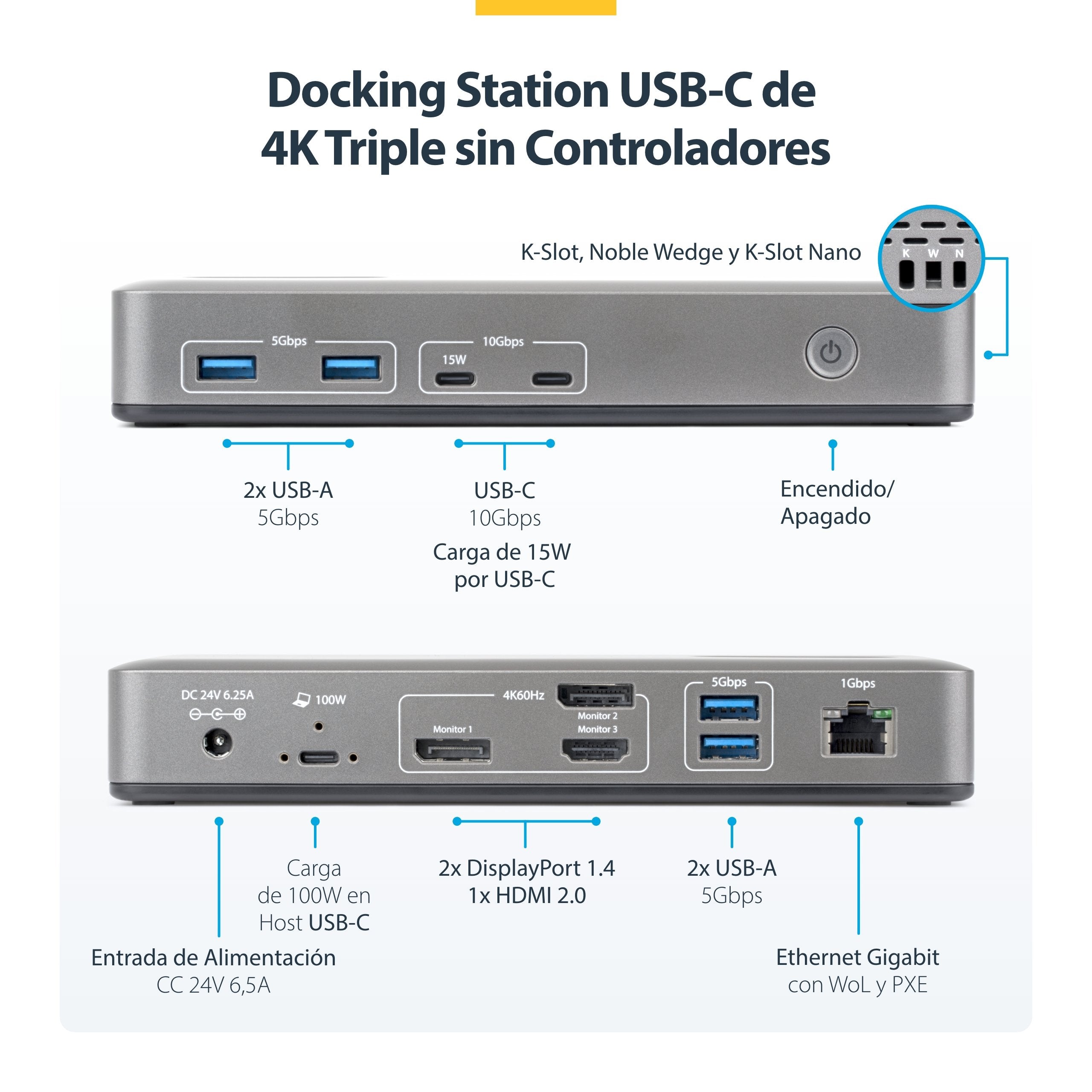 EAN 0065030921817 - StarTech.com 199UE-USBC-DOCK base para portátil y replicador de puertos Alámbrico USB 3.2 Gen 2 (3.1 Gen  imagen 2