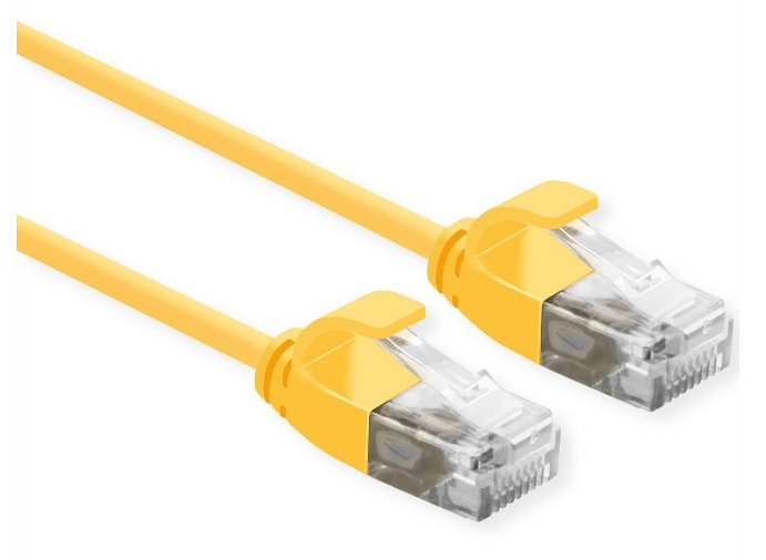 Roline Utp Datacenter Cable De Red Cat.6a (Class Ea), Lsoh, Slim, Gelb, 0,5 M