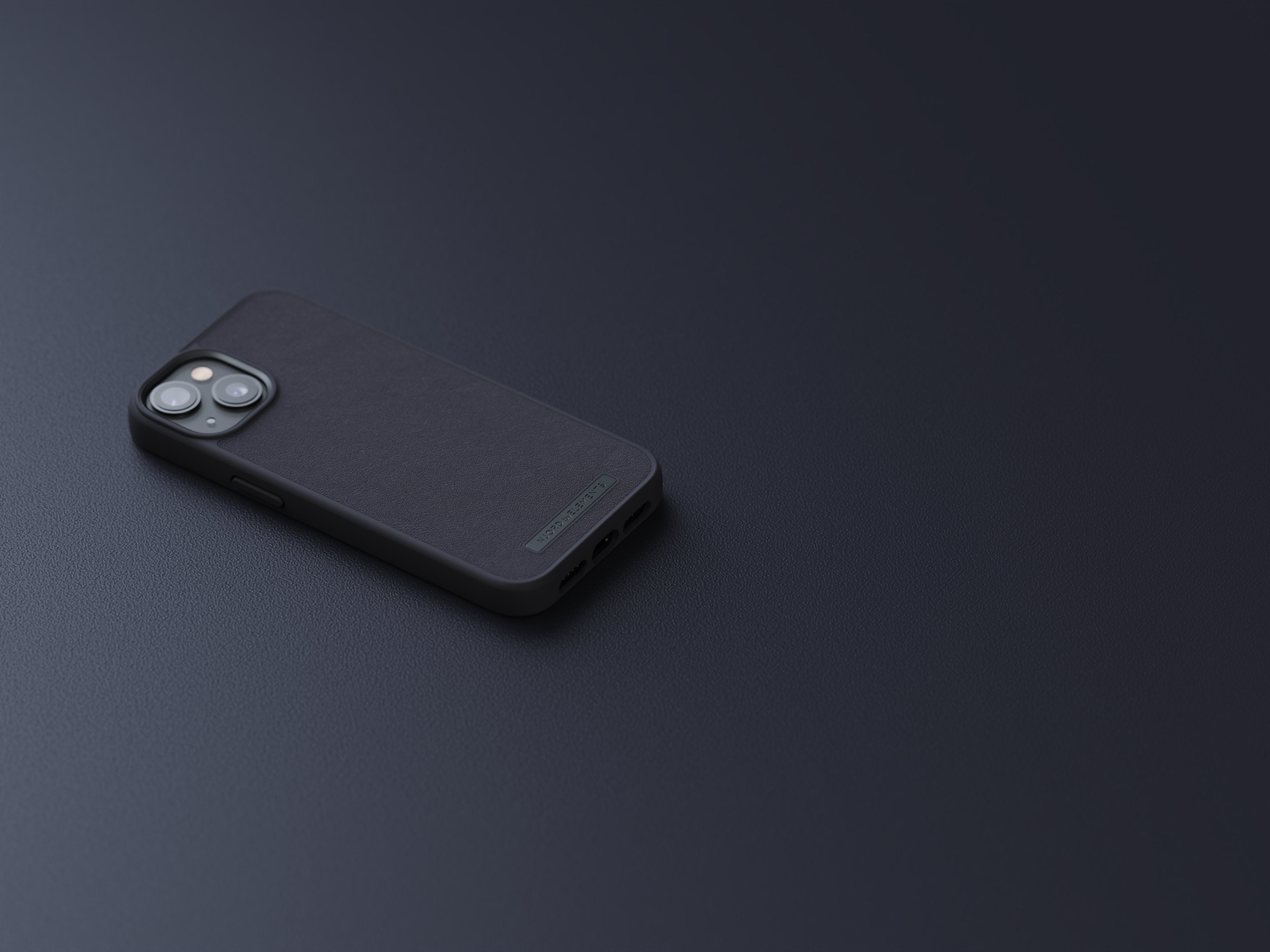 Funda Magsafe Iphone 12/13/14 Piel Negro Njord