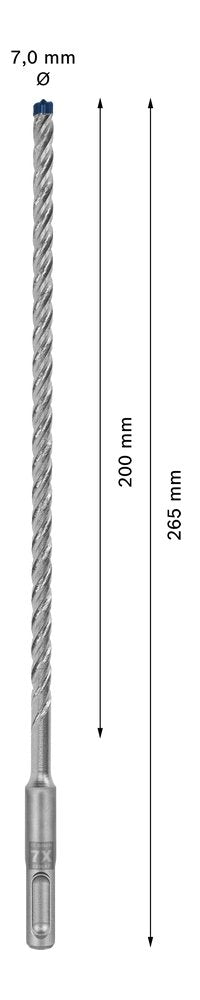 Taladro Percutor Bosch Professional Expert Sds-Plus-7x, Ø 7 Mm, Longitud Útil 200 Mm 2608900086