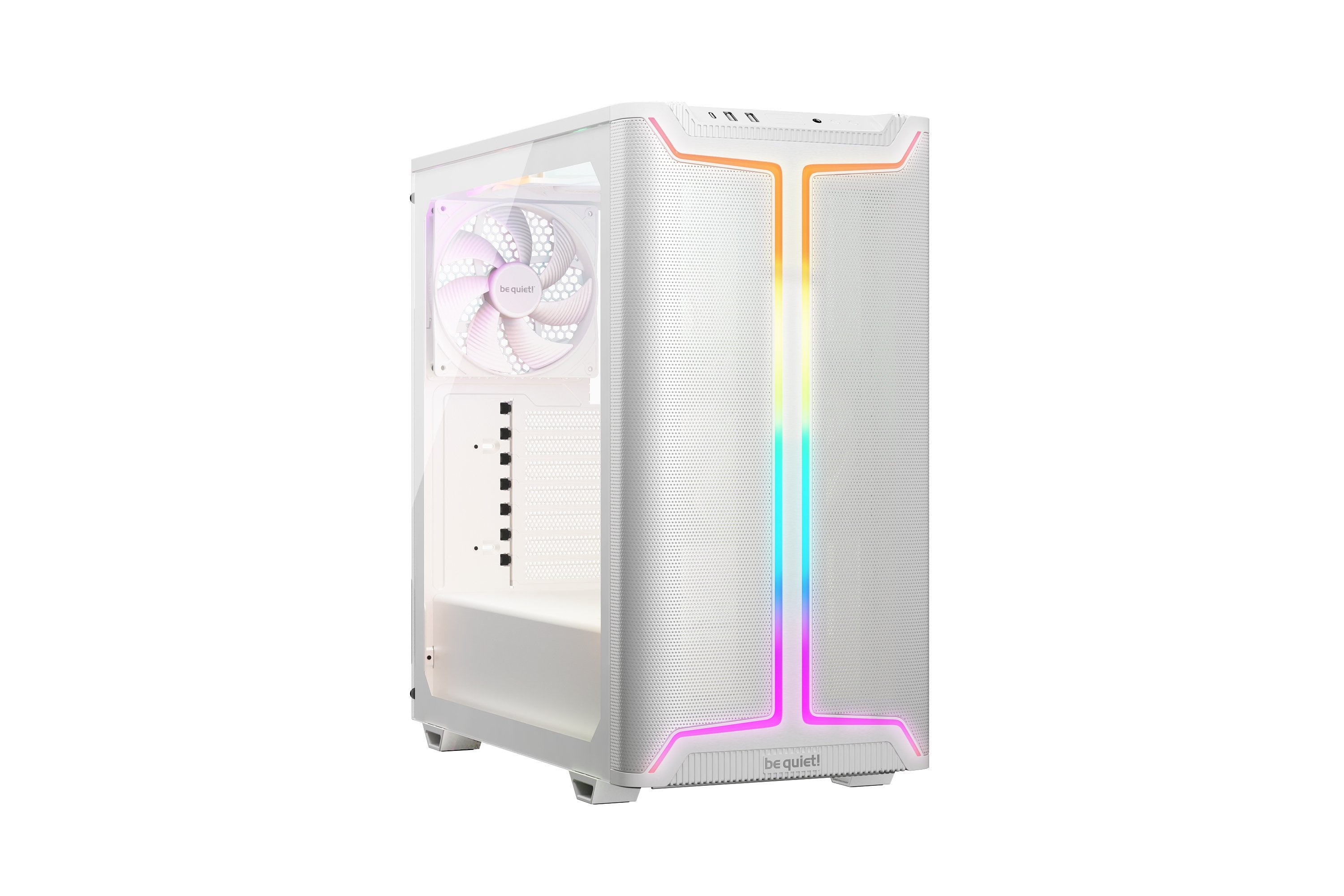 Be Quiet Pure Base 501 Dx  (Blanco, Tempered Glass) Bgw77