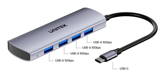 Unitek 4w1 Usb-C  10 Gbps  4x Usb-A