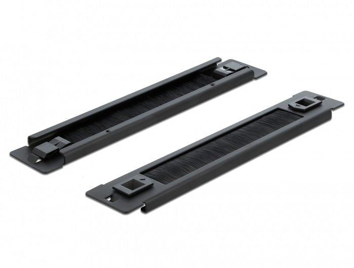 Delock Cepillo De Gestión De Cables Sin Herramienta 1u Negro De 10