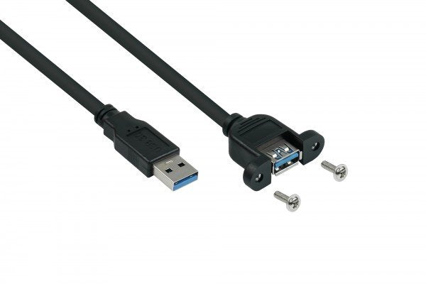 Kabelmeister Usb3.0 Extensión. A St.-A Montaje Ul Negro 3m