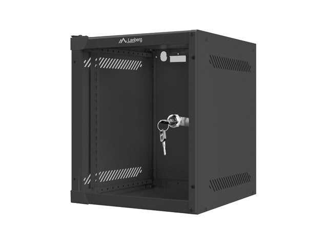 Armario Rack 10 Montaje En Pared 6u / 280x310 Para Autoarmas (Paquete Plano) Con Puerta De Cristal Black Lanberg