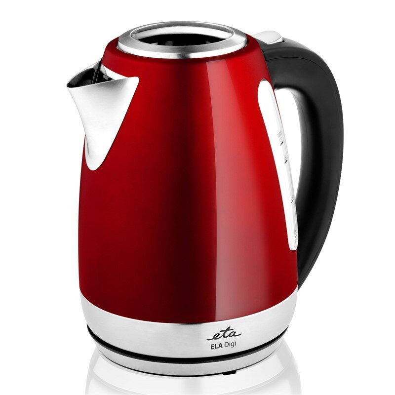 Eta Hervidor De Agua Ela Digi Eta959890010 Elã©Ctrico, 2200 W, 1,7 L, Acero Inoxidable, Base Giratoria 360â°, Rojo