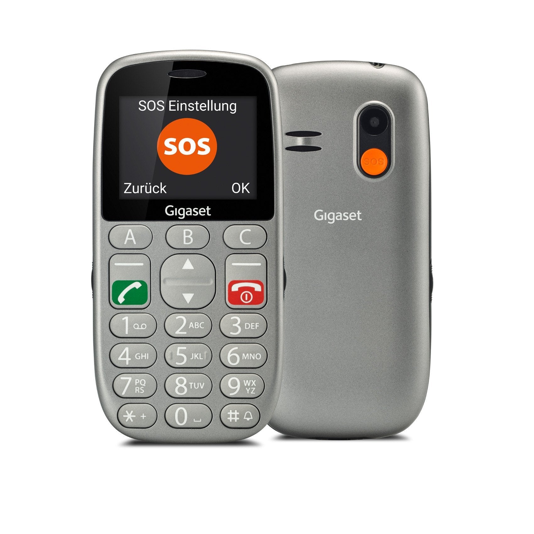 Movil Smartphone Gigaset Life Series Gl390 Gris 2.2/ Microsd Hasta 32gb / 800 Mah / Sos / Base Carga