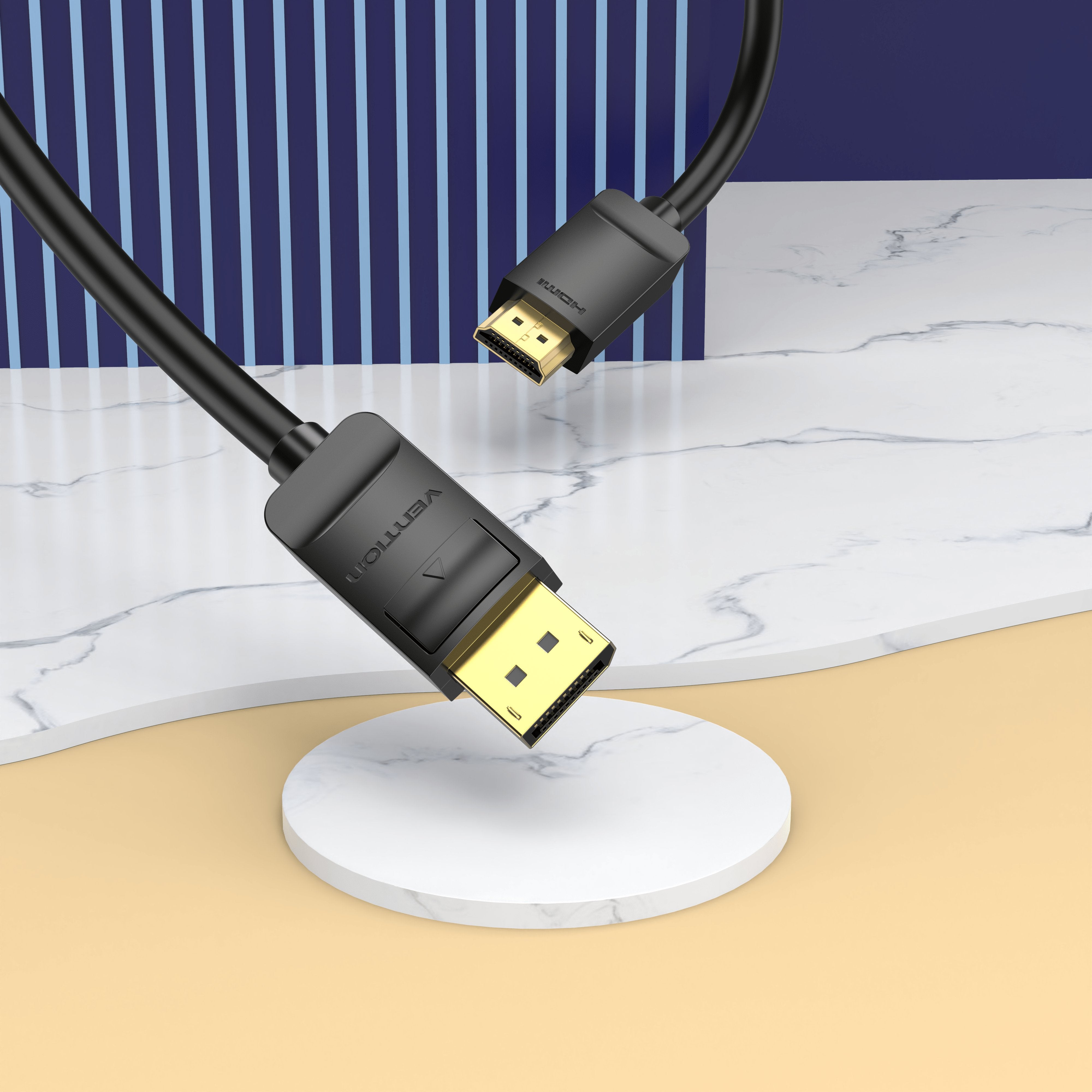EAN 6922794733350 - Vention HADBI adaptador de cable de vídeo 3 m DisplayPort HDMI Negro imagen 2