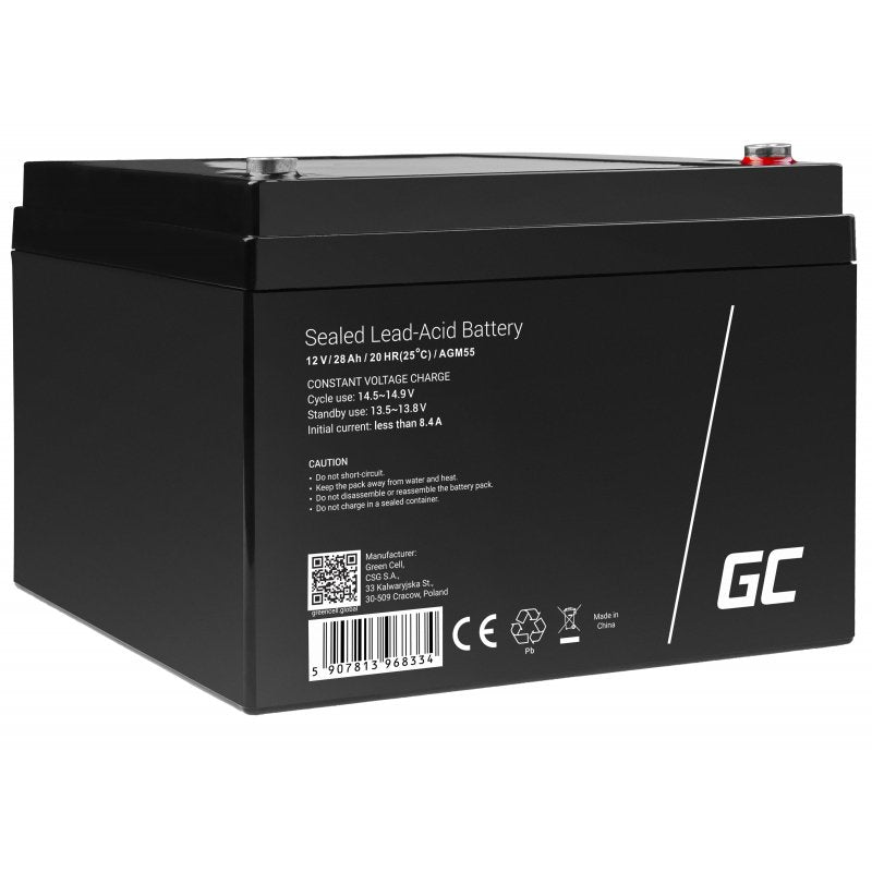 Green Cell Agm Battery 12v 28ah