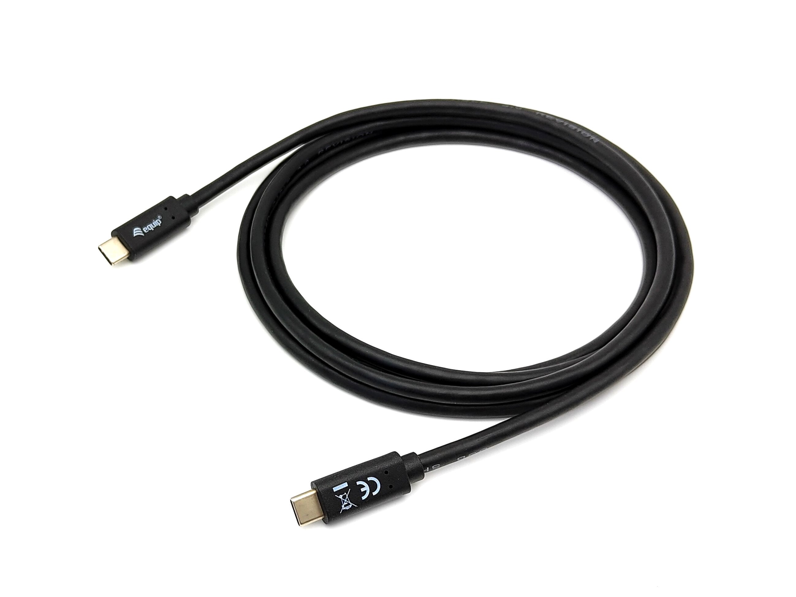 Equip Cable Usb-C3.2->C Gen1 Pd60w M M 0.50m Negro