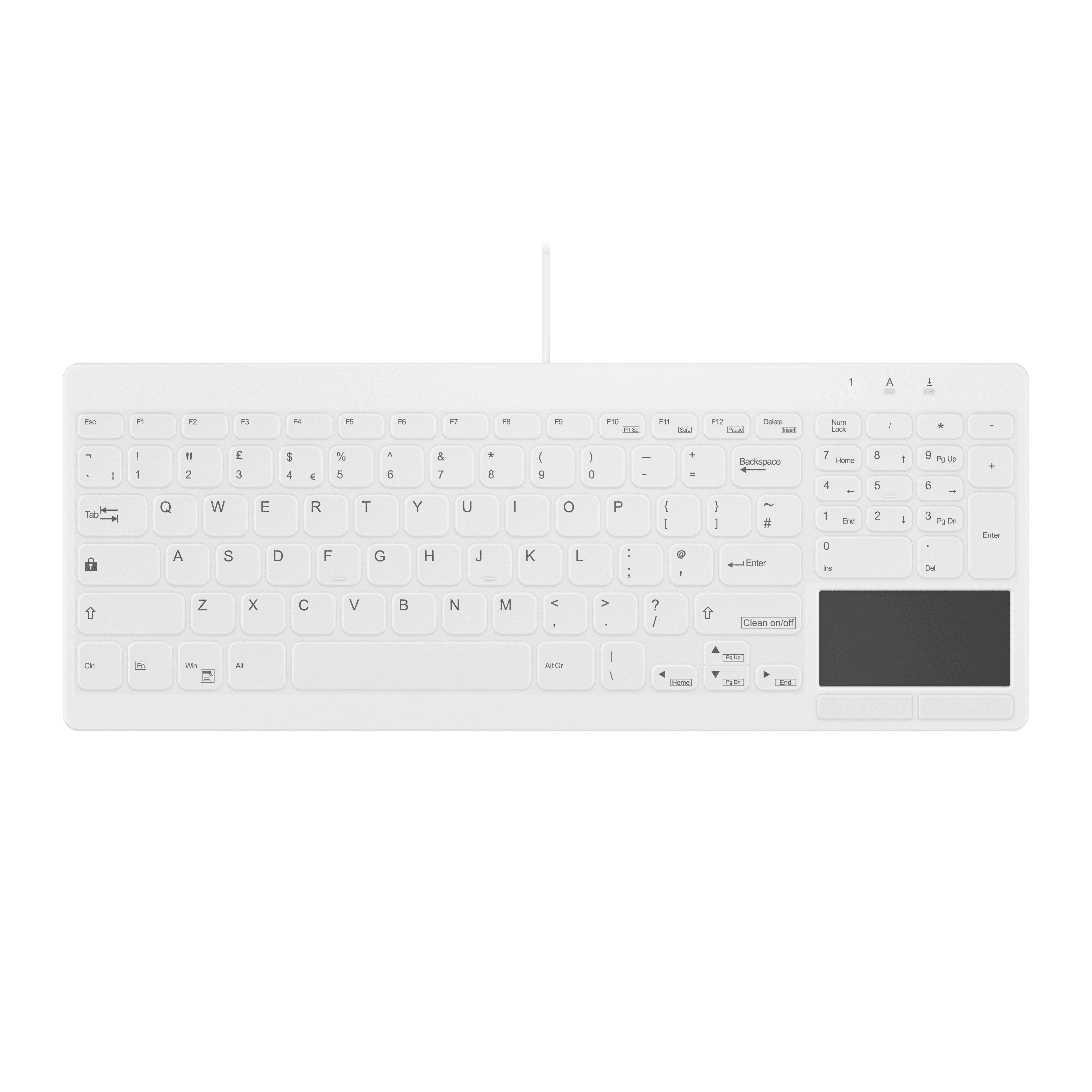 EAN 7061115054473 - Contour Design Active Key AK-C7412 teclado Médico USB Inglés del Reino Unido Blanco imagen 1