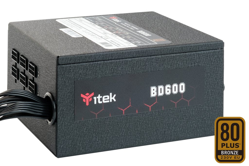 Fuente De Alimentación  Itek Bd600 600 W 24-Pin Atx Atx Negro