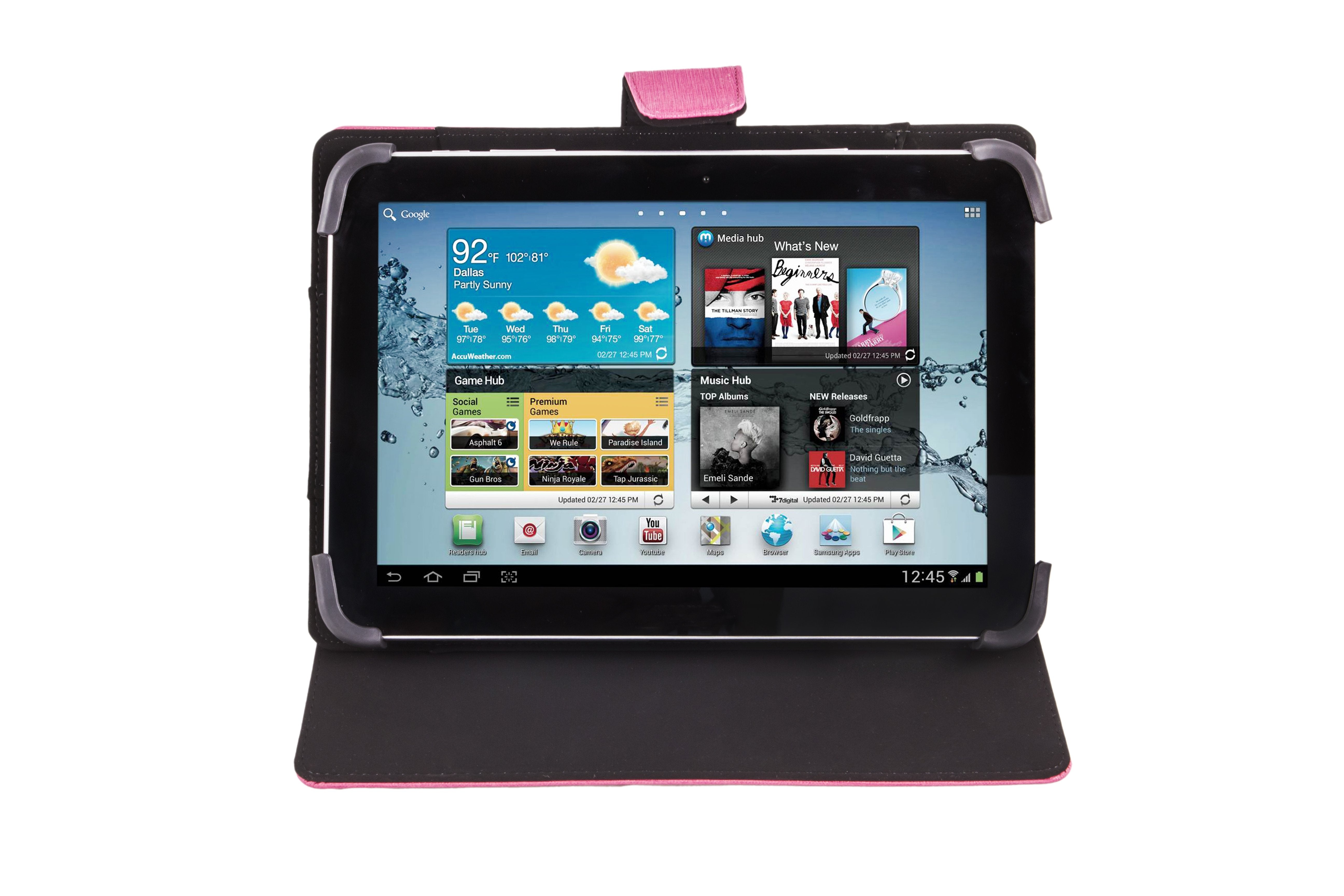 Funda Universal Rotatoria 360º Silver Ht Para Tablet 9-10.1"Rosa