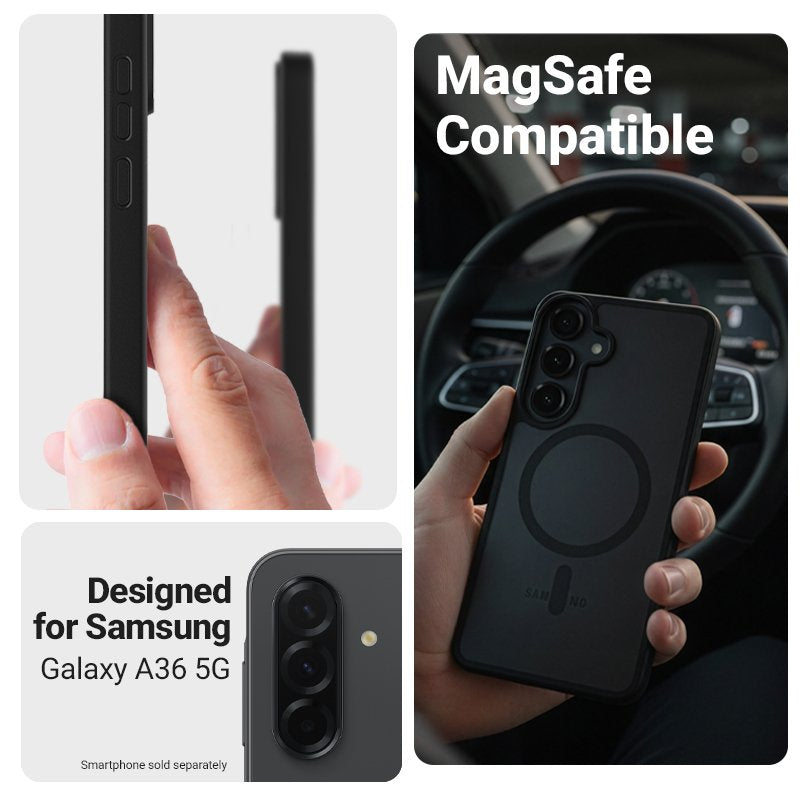 Etui Hybrid Matte Magnetic Magsafe Do Samsung Galaxy A37 / A36 Czarne