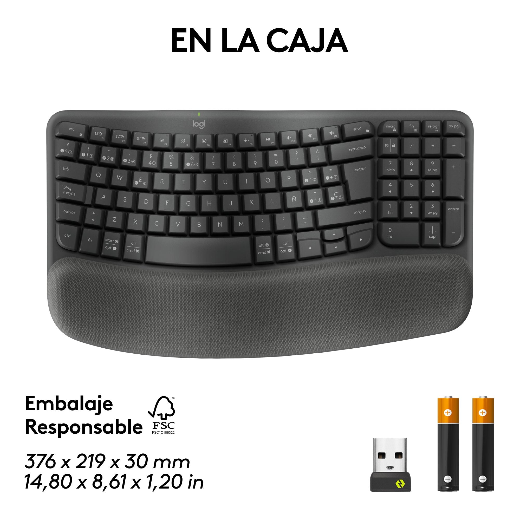 EAN 5099206117259 - Logitech Wave Keys for Business teclado Oficina RF Wireless + Bluetooth QWERTY Español imagen 12